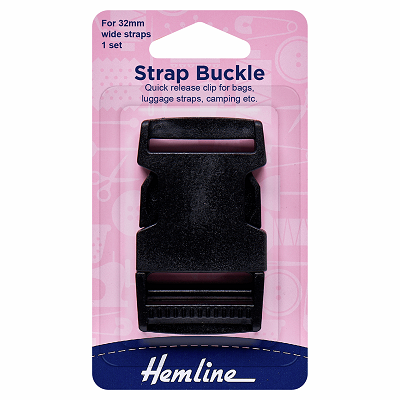 H454.32.B Strap Buckle: 32mm: Black 